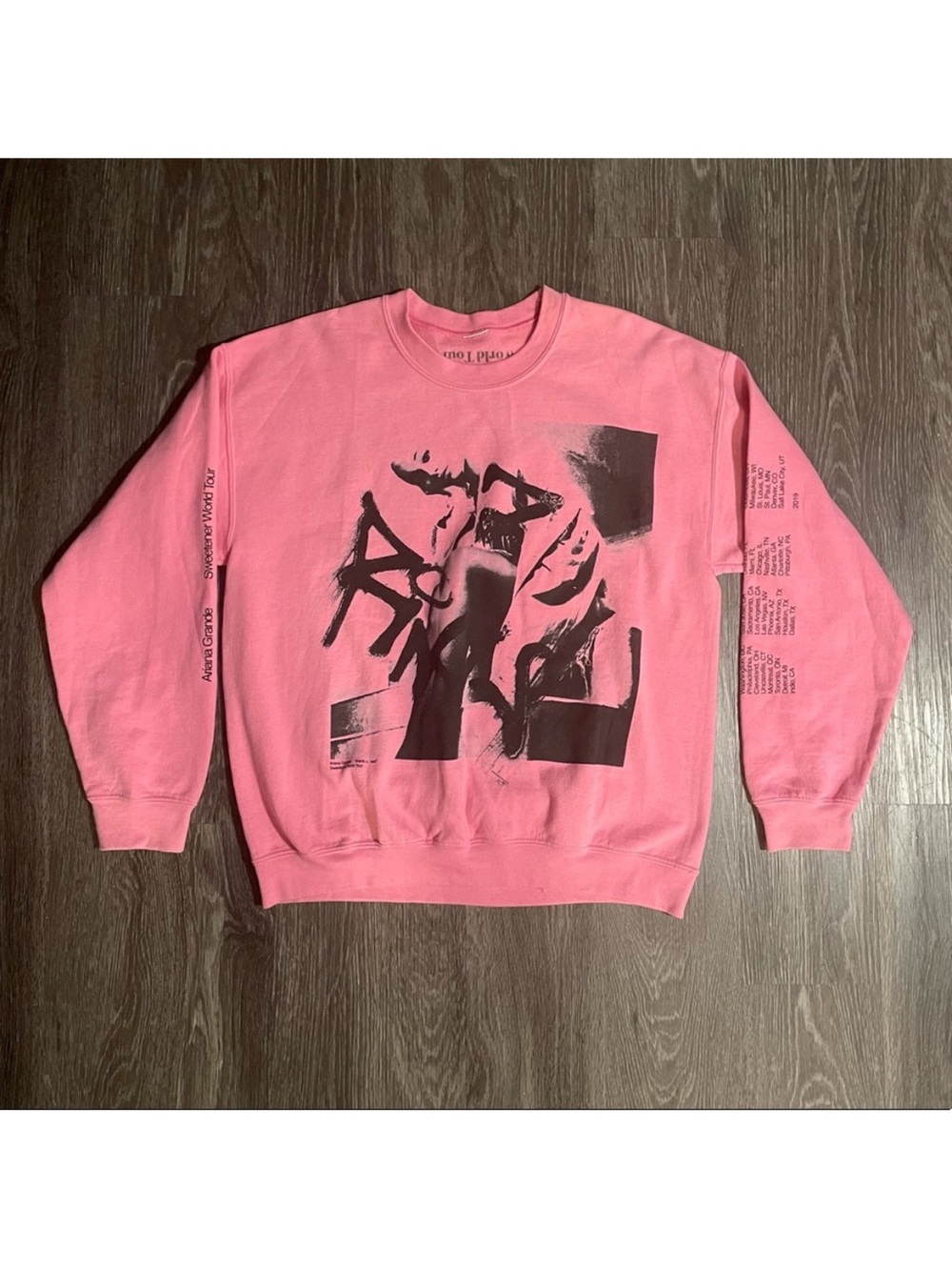 Ariana Grande Pink 7 Rings Crewneck